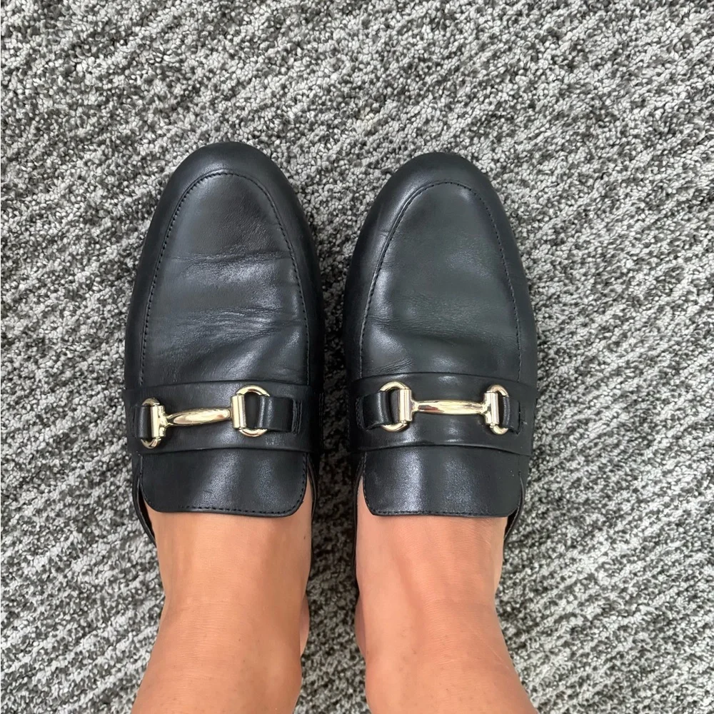 Steve Madden Kandi Black Leather Loafers - Picture 4 of 6